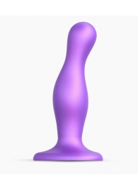 Фиолетовая насадка Strap-On-Me Dildo Plug Curvy size M - Strap-on-me - купить с доставкой в Хабаровске