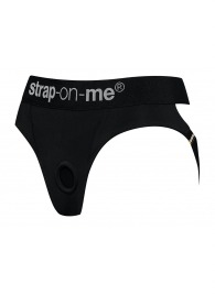 Черные трусики для насадок Heroine Lingerie Harness - size XL - Strap-on-me - купить с доставкой в Хабаровске