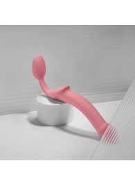 Розовый безремневой страпон Strap-on-me Semi-Realistic Bendable Strap-On size L - Strap-on-me - купить с доставкой в Хабаровске