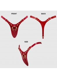 Красный пояс для фиксации насадок Strap-On-Me Leatherette Harness Fabulous - Strap-on-me - купить с доставкой в Хабаровске