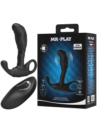 Черный изогнутый массажёр простаты с вибрацией и пультом ДУ - Baile - в Хабаровске купить с доставкой