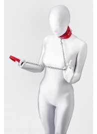 Красный ошейник с подкладкой из меха - ToyFa - купить с доставкой в Хабаровске