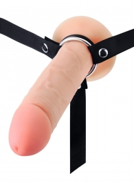 Мужской полый страпон на регулируемых ремешках - 22 см. - Sex Expert - купить с доставкой в Хабаровске