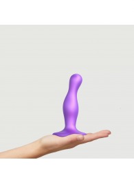 Фиолетовая насадка Strap-On-Me Dildo Plug Curvy size S - Strap-on-me - купить с доставкой в Хабаровске