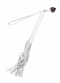 Белая кожаная плеть - 50 см. - Pecado - купить с доставкой в Хабаровске