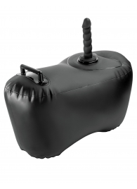 Черное надувное кресло с платформой для фиксации дилдо Body Dock Inflatable Love Seat - Pipedream - купить с доставкой в Хабаровске