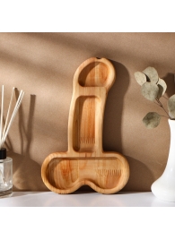 Деревянное блюдо для подачи в форме члена (25 х 16,5 х 1,7 см) - Сима-Ленд - купить с доставкой в Хабаровске