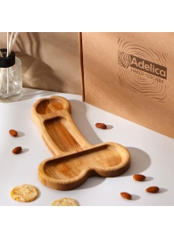 Деревянное блюдо для подачи в форме члена (25 х 16,5 х 1,7 см) - Сима-Ленд - купить с доставкой в Хабаровске