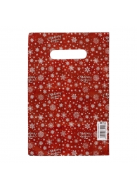 Красный подарочный новогодний пакет с вырубной ручкой (20х30 см) - Сима-Ленд - купить с доставкой в Хабаровске