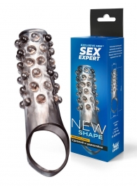 Дымчатая насадка на пенис с выпуклостями - 11 см. - Sex Expert - в Хабаровске купить с доставкой