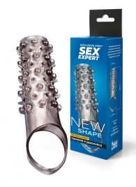 Дымчатая насадка на пенис с шипами и выпуклостями - 12 см. - Sex Expert - в Хабаровске купить с доставкой