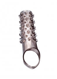 Дымчатая насадка на пенис с шипами и выпуклостями - 12 см. - Sex Expert - в Хабаровске купить с доставкой