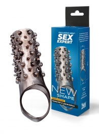 Дымчатая насадка на пенис с шипами и выпуклостями - 12,5 см. - Sex Expert - в Хабаровске купить с доставкой