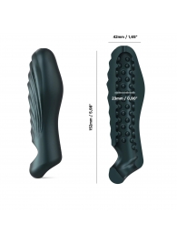 Серая силиконовая насадка на пенис с подхватом Manwan Ryzer - Manwan - в Хабаровске купить с доставкой