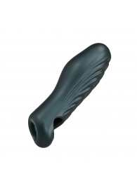 Серая силиконовая насадка на пенис с подхватом Manwan Ryzer - Manwan - в Хабаровске купить с доставкой