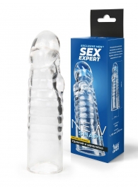 Прозрачная закрытая насадка на член - 15 см. - Sex Expert - в Хабаровске купить с доставкой