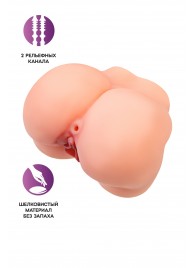 Реалистичный мастурбатор в форме попки с 2 любовными входами - No Name - в Хабаровске купить с доставкой