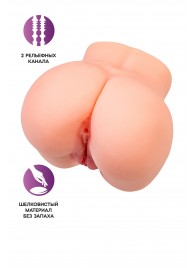 Реалистичный мастурбатор в форме попки с двумя любовными входами - No Name - в Хабаровске купить с доставкой