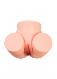 Телесный мастурбатор в форме попки с 2 любовными входами - No Name - в Хабаровске купить с доставкой