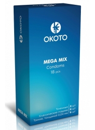 Презервативы OKOTO Mega Mix - 18 шт. - Sitabella - купить с доставкой в Хабаровске