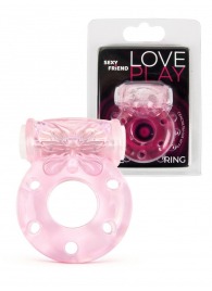 Розовое эрекционное виброкольцо с бабочкой - 1137 - в Хабаровске купить с доставкой