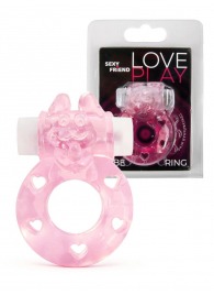 Розовое эрекционное виброкольцо в форме зайчика - 1137 - в Хабаровске купить с доставкой