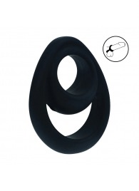 Черное эрекционное кольцо Double Ergo Silicone Cockring - Shots Media BV - в Хабаровске купить с доставкой