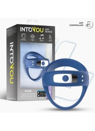 Синее интерактивное эрекционное виброкольцо Rank - Intoyou - в Хабаровске купить с доставкой