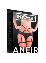 Черные стрепы на бёдра Aneir - Intoyou - купить с доставкой в Хабаровске