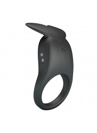 Черное перезаряжаемое виброкольцо Carlton - Baile - в Хабаровске купить с доставкой