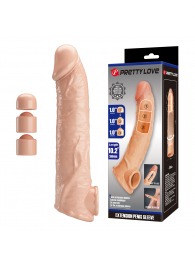 Телесный фаллоудлинитель с подхватом мошонки Silas - 26 см. - Baile - в Хабаровске купить с доставкой