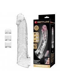 Прозрачный фаллоудлинитель с подхватом мошонки Silas - 26 см. - Baile - в Хабаровске купить с доставкой