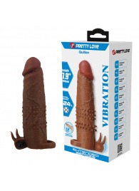 Коричневая насадка на пенис Quillon - 20 см. - Baile - в Хабаровске купить с доставкой