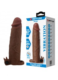 Коричневая насадка на пенис Xerxes - 22 см. - Baile - в Хабаровске купить с доставкой