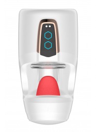 Белый мастурбатор с язычком и возвратно-поступательными движениями - Secwell - в Хабаровске купить с доставкой