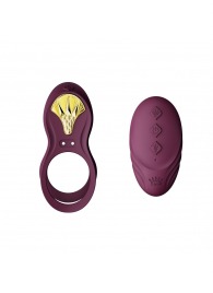 Фиолетовое эрекционное виброкольцо Bayek с пультом ДУ - Zalo - в Хабаровске купить с доставкой