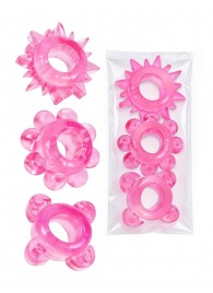 Комплект из 3 розовых эрекционных колец - Erowoman-Eroman - в Хабаровске купить с доставкой