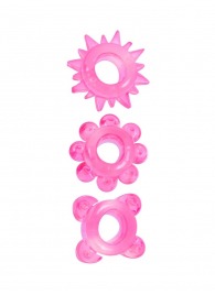 Комплект из 3 розовых эрекционных колец - Erowoman-Eroman - в Хабаровске купить с доставкой