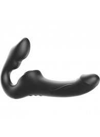 Черный безремневой страпон с 3 моторами - Ibiza - купить с доставкой в Хабаровске