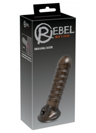 Насадка на пенис Rebel smoke с рёбрышками и отверстием под мошонку - Orion - в Хабаровске купить с доставкой