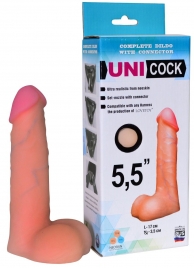 Фаллическая насадка Харнесс UNICOCK 5,5  - 17 см. - LOVETOY (А-Полимер) - купить с доставкой в Хабаровске