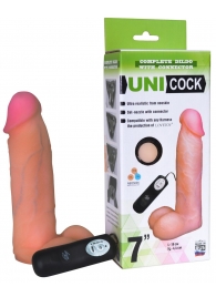 Фаллическая насадка Харнесс UNICOCK 7  с вибрацией - 19 см. - LOVETOY (А-Полимер) - купить с доставкой в Хабаровске