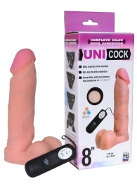 Фаллическая насадка Харнесс UNICOCK 8  с вибрацией - 20 см. - LOVETOY (А-Полимер) - купить с доставкой в Хабаровске