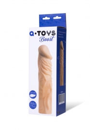 Насадка с ярко выраженной головкой и рельефным стволом - 19 см. - A-toys - в Хабаровске купить с доставкой