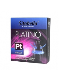 Стимулирующая насадка с усиками и шипиками Platino  Ураган - Sitabella - купить с доставкой в Хабаровске
