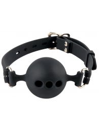 Силиконовый кляп-шар с отверстиями для дыхания Silicone Breathable Ball Gag Small - Pipedream - купить с доставкой в Хабаровске