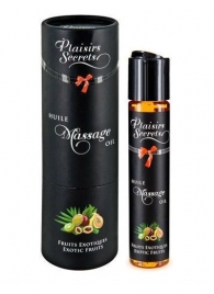 Массажное масло с ароматом экзотических фруктов Huile de Massage Gourmande Fruits Exotiques - 59 мл. - Plaisir Secret - купить с доставкой в Хабаровске