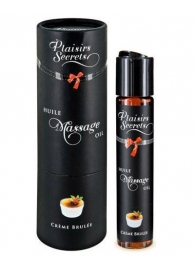 Массажное масло с ароматом крем брюле Huile de Massage Gourmande Creme Brulée - 59 мл. - Plaisir Secret - купить с доставкой в Хабаровске