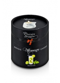 Массажная свеча с ароматом мохито Bougie de Massage Mojito - 80 мл. - Plaisir Secret - купить с доставкой в Хабаровске