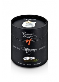 Массажная свеча с ароматом кокоса Bougie de Massage Gourmande Coco - 80 мл. - Plaisir Secret - купить с доставкой в Хабаровске